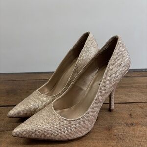 Shiny Gold Heels CALL IT SPRING